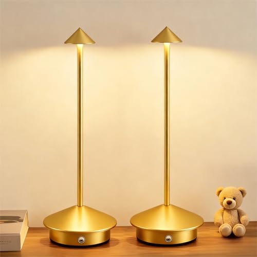 2 Pack Aluminum Cordless Table Lamp (2 Count)