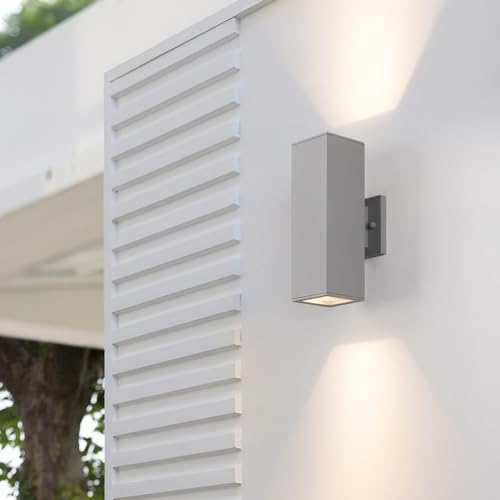 12" Modern Outdoor Porch Light in 2 Lights (2 Count)