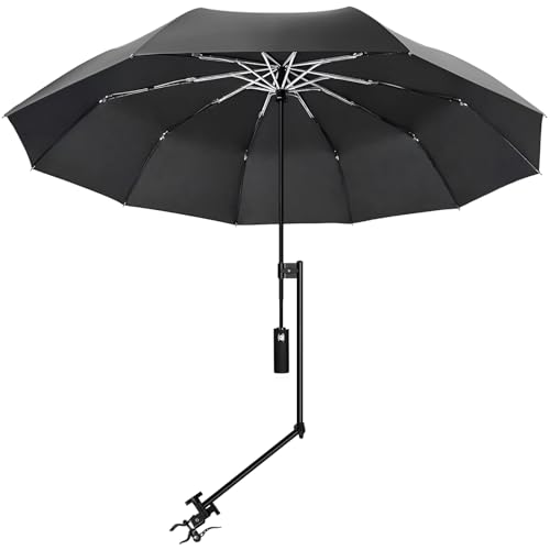 UPF 50+ Beach Umbrella with Adjustable Universal Clamp