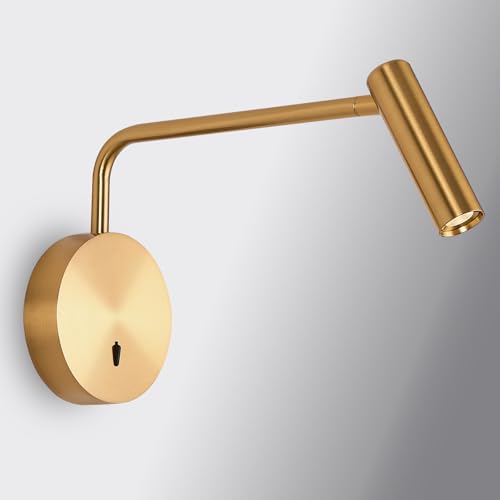 Wall Mounted LED Reading Light for Bedroom Hardwired Wall Sconce with Switch on
