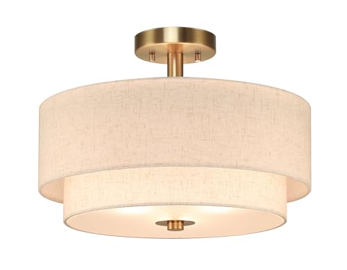 16" Semi Flush Mount Ceiling Light for Bedroom