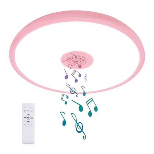 Pink Waterproof LED Flush Mount Ceiling Light Fixture