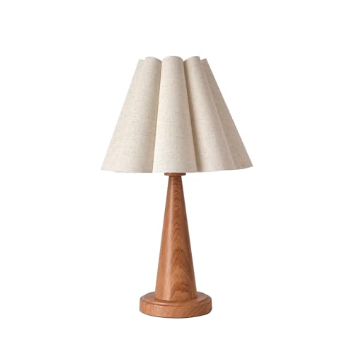 Modern Table Lamp with Petal Linen Lampshade