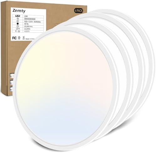 4Pack 12 Inch LED Ceiling Light Flush Mount (4 Count)