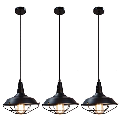 Black Pendant Light 10.5 inches 3 Packs (3 Count)