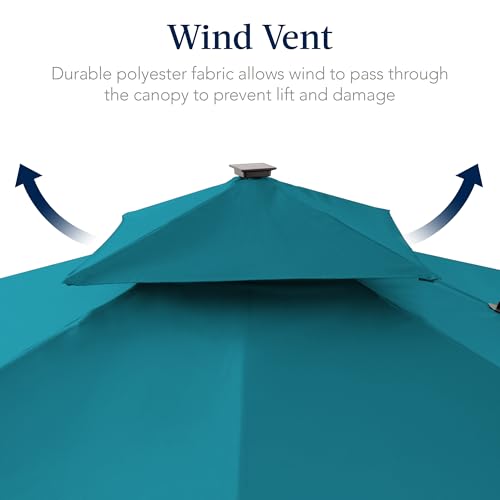 9x12ft LED Cantilever Patio Umbrella w