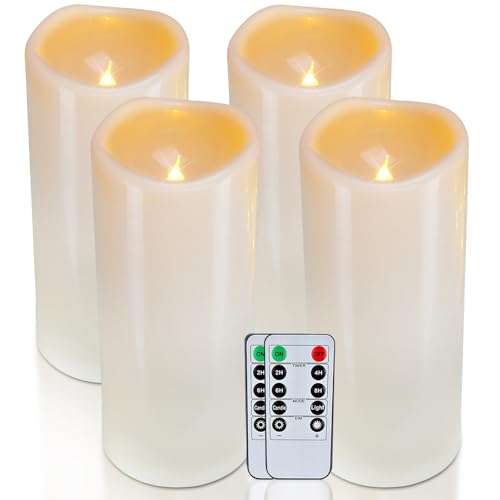 4" x 10" Large Waterproof Outdoor Flameless Candles (4 Count)