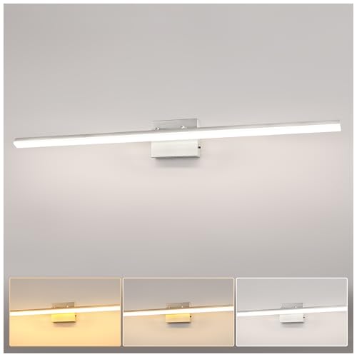 48 Inch 3CCT Bathroom Vanity Light Bar Over Mirror Nickel