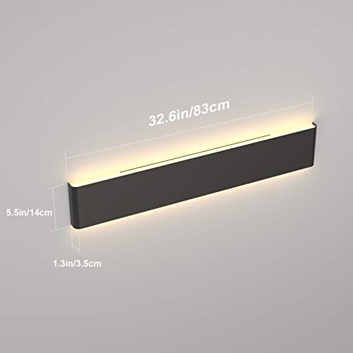 30W Bathroom Light Fixture 32.67 inch Vanity Lights Arm Length Wall Light for Bathroom Dressing Room IP44 Waterproof 3900LM Warm White Light 3000K