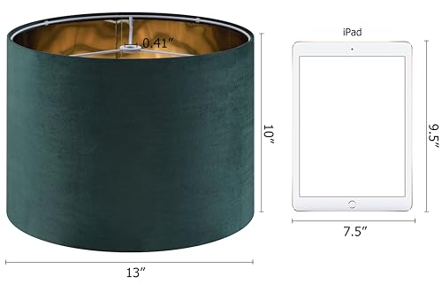 Green Velvet Lampshades (2 Count)