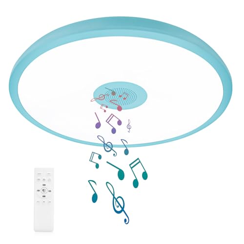 Sky Blue Waterproof LED Flush Mount Ceiling Light Fixture