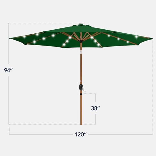 10ft Solar Market Patio Umbrella w