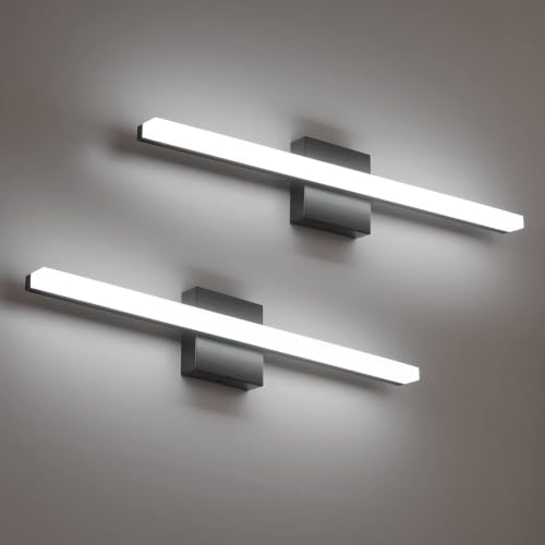 Black Vanity Lights Over Mirror (2 Count)