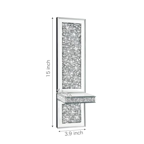Crystal Crush Diamond Wall Candle Holder Set of 2 (2 Count)