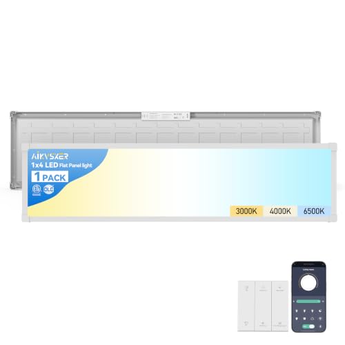 1Pack 1x4 LED Flat Panel Light Surface Mount with Wireless Switch