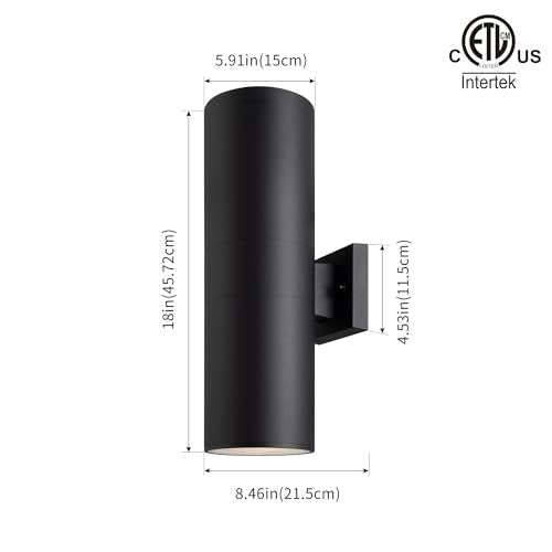 18" Modern Outdoor Porch Light in 2 Lights