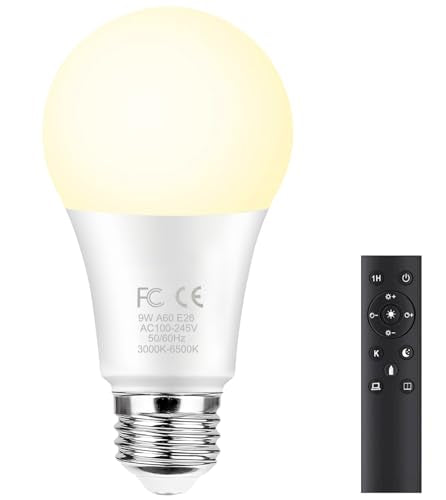 E26 A60 9W Smart LED Light Bulb with a 2.4GHz Remote Control