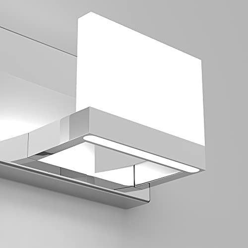 2 Lights Modern Chrome LED Vanity Light for Bathroom Wall Light Up and Down LED Bathroom Light Fixtures Over Mirror