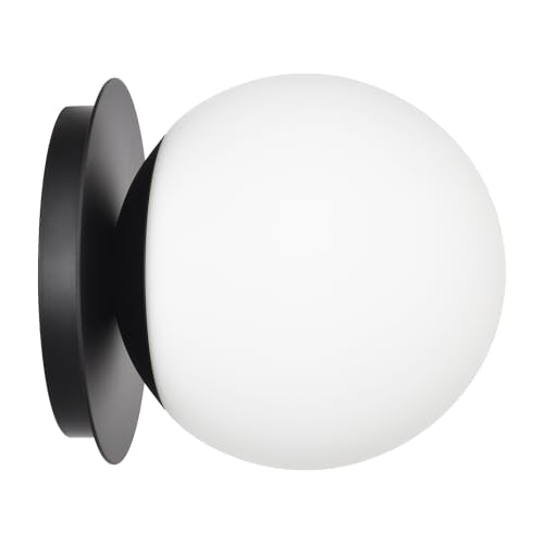 Wall Sconces 1 Light Modern Globe Sconce in Matte Black