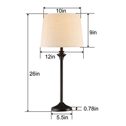 Table Lamps Set of 2 for Living Room (2 Count)