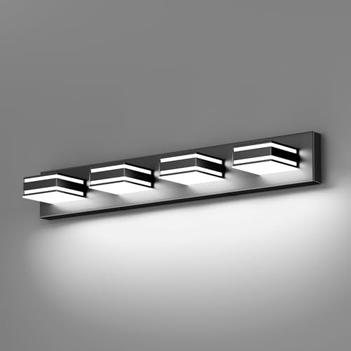 Modern Black Vanity Light for Bathroom 4 (4 Count)