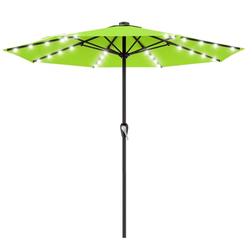 12FT Large Patio Umbrella with Solar Lights