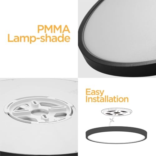 2 Pack 15.8" LED Flush Mount Ceiling Light Fixture (2 Count)