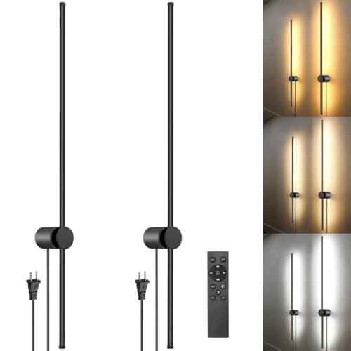 Wall Sconces Set of Two with Remote
