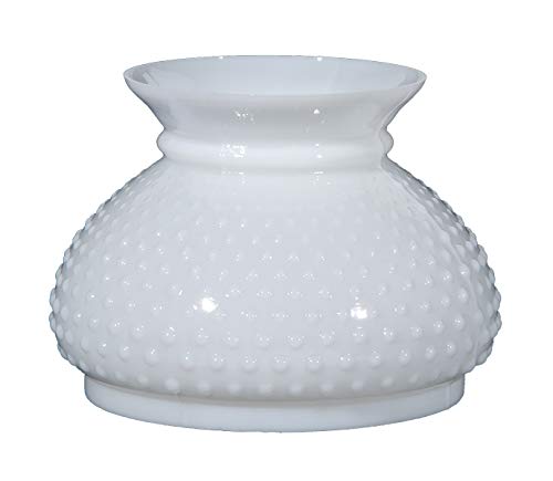 7" Fitter Opal Hobnail Shade With Plain Top