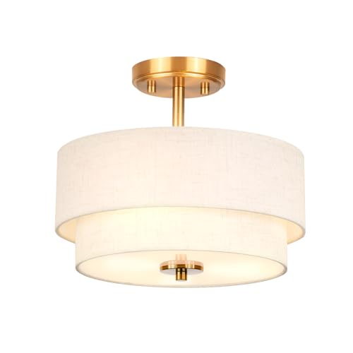 3 Light Semi Flush Mount Ceiling Light Fixture