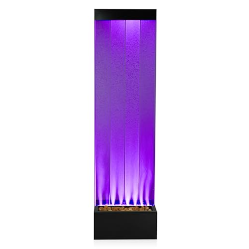 72" Tall Indoor Floor Bubble Wall Fountain with Remote and Color
