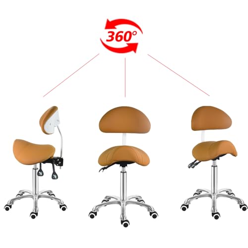 Saddle Stool Chair with Back Support