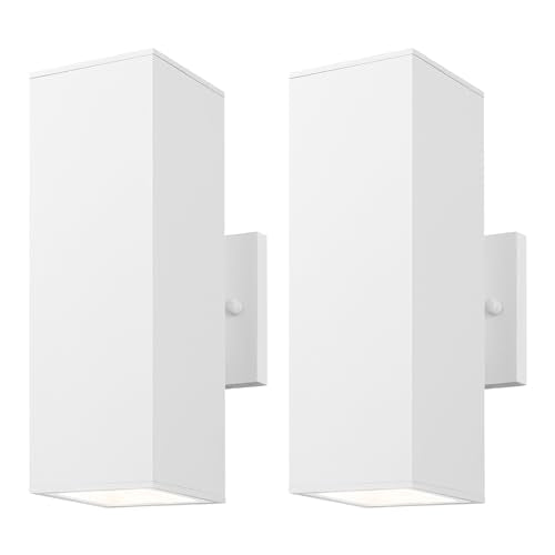 12" Modern Outdoor Porch Light in 2 Lights (2 Count)