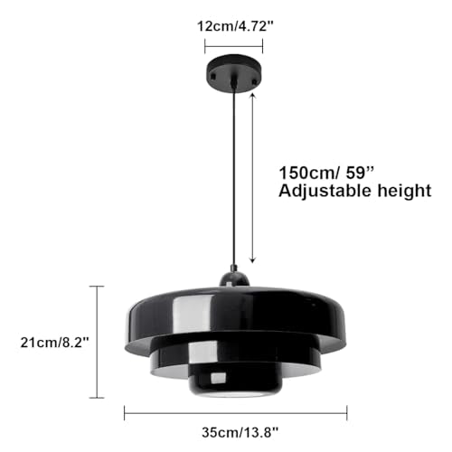 Mid Century Modern Black Pendant Light