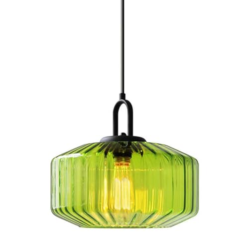 Green Glass Pendant Light Fixture Kitchen Modern Black Pendant Light