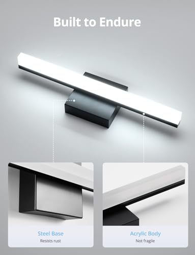Black Bathroom Light Fixtures Over Mirror Lighting Gentle