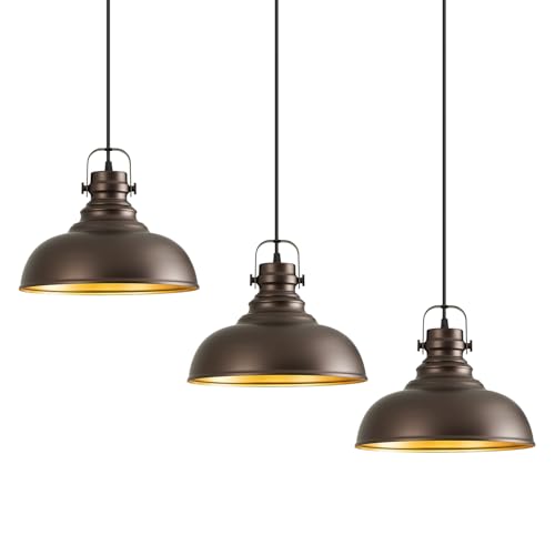 12 Inch Farmhouse Pendant Lights Kitchen Island (3 Count)