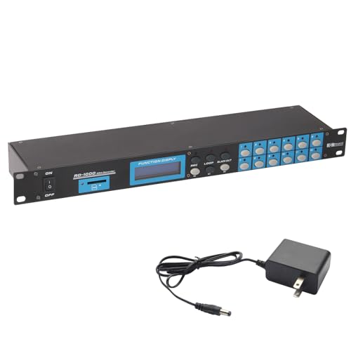 RD 100 DMX512 Recorder 19" 1U Rack DMX Controller SD Card Loop Playback Blackout Timer for Stage DJ Club Lighting