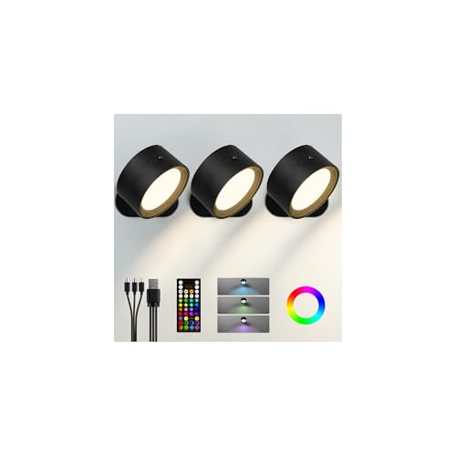Rechargeable RGB Wall Sconces with Remote