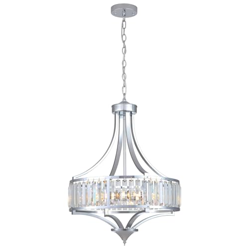Modern Chrome Crystal Chandelier (5 Count)