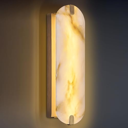 19in Alabaster Wall Sconces