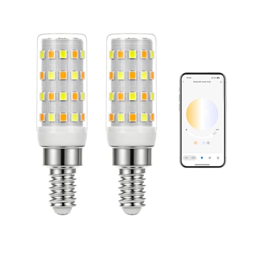E12 LED Bulb Smart Bluetooth Light Bulb with APP Control (2 Count)