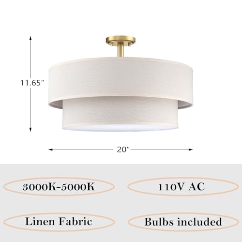 20 Inch LED 24W Adjustable 3000