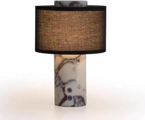 9.8in Cordless Marble Table Lamp