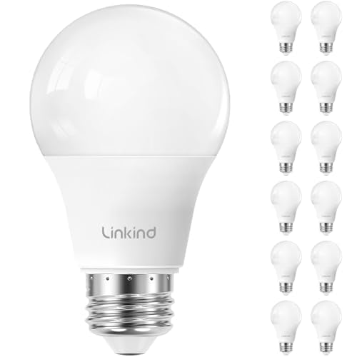 A19 LED Light Bulbs Dimmable (12 Count)