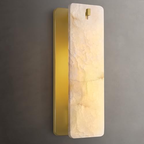 Rectangular Alabaster Wall Sconce 16 Inch