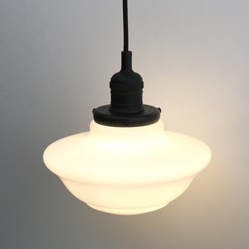Modern Pendant Light with Milk White Glass