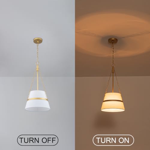 11.4" Gold Drum Pendant Light for Kitchen Island