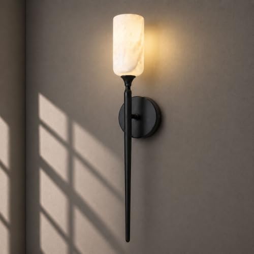 Natural Alabaster Wall Sconce Marble Bathroom Vanity Light