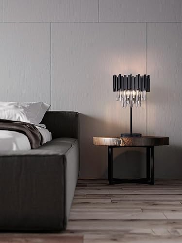 Grey Crystal Table Lamp (3 Count)